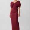 Vestido largo Thelma Bardot – Burdeos Vestido largo Thelma Bardot – Burdeos