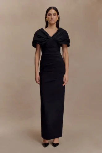 Vestido largo Thelma Bardot – Negro