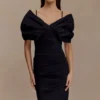 Vestido largo Thelma Bardot – Negro