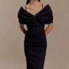 Vestido largo Thelma Bardot – Negro