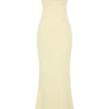 Vestido largo tipo corsé de crepé Luella – Limón Vestido largo tipo corsé de crepé Luella – Limón