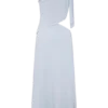 Vestido midi asimétrico y ceñido Raleigh – Azul pálido