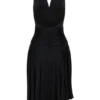 Vestido midi asimétrico y ceñido Zelda – Negro