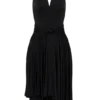 Vestido midi asimétrico y ceñido Zelda – Negro