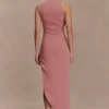 Vestido midi bordado Virginia Suiting – Rosa quemado