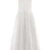 Vestido midi con cuello Cindy – Blanco Vestido midi con cuello Cindy – Blanco