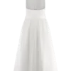Vestido midi con cuello Cindy – Blanco Vestido midi con cuello Cindy – Blanco
