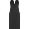 Vestido midi con cuello halter Simona – Negro Vestido midi con cuello halter Simona – Negro