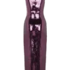 Vestido midi con lentejuelas Veronica – Ciruela