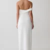 Vestido midi cruzado de crepé Sable – Blanco Vestido midi cruzado de crepé Sable – Blanco