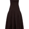 Vestido midi de algodón con cintura baja Natascha – Chocolate Vestido midi de algodón con cintura baja Natascha – Chocolate