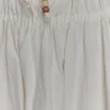 Vestido midi de algodón fruncido Elias – Blanco