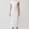 Vestido midi de algodón Lorena – Blanco