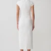 Vestido midi de algodón Lorena – Blanco