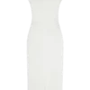 Vestido midi de algodón Lorena – Blanco
