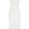 Vestido midi de algodón Lorena – Blanco