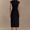 Vestido midi de algodón Lorena – Negro