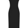 Vestido midi de algodón Lorena – Negro