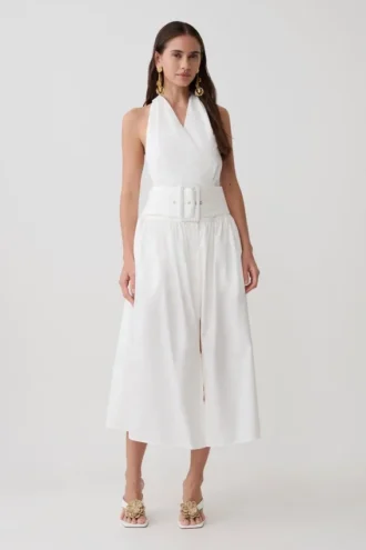 Vestido midi de algodón multiuso Emery – Blanco Vestido midi de algodón multiuso Emery – Blanco