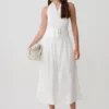Vestido midi de algodón multiuso Emery – Blanco Vestido midi de algodón multiuso Emery – Blanco