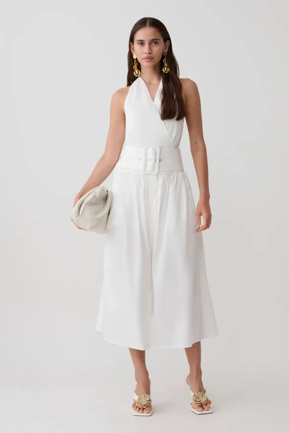 Vestido midi de algodón multiuso Emery – Blanco Vestido midi de algodón multiuso Emery – Blanco