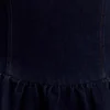 Vestido midi de Denim con cuello halter Caroline – Azul índigo Vestido midi de Denim con cuello halter Caroline – Azul índigo