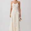 Vestido midi de encaje floral Odette – Buttermilk Vestido midi de encaje floral Odette – Buttermilk