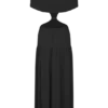 Vestido midi de gasa Georgina – Negro