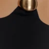 Vestido midi de gasa Georgina – Negro