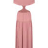 Vestido midi de gasa Georgina – Rosa quemado Vestido midi de gasa Georgina – Rosa quemado
