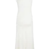 Vestido midi de jersey peached de Chloe con un solo hombro – Marfil Vestido midi de jersey peached de Chloe con un solo hombro – Marfil