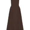 Vestido midi de jersey scuba Sharon – Marrón cacao Vestido midi de jersey scuba Sharon – Marrón cacao