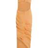 Vestido midi de lino Birgit con detalles metálicos – Melocotón intenso Vestido midi de lino Birgit con detalles metálicos – Melocotón intenso