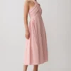 Vestido midi de lino con cuello halter Rosie – Rosa Vestido midi de lino con cuello halter Rosie – Rosa