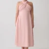 Vestido midi de lino con cuello halter Rosie – Rosa Vestido midi de lino con cuello halter Rosie – Rosa