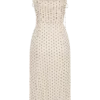 Vestido midi de malla fruncida Willa – Lunares Vestido midi de malla fruncida Willa – Lunares