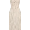 Vestido midi de malla fruncida Willa – Lunares Vestido midi de malla fruncida Willa – Lunares