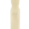 Vestido midi de modal de un solo hombro Anastasia – Limón pálido Vestido midi de modal de un solo hombro Anastasia – Limón pálido