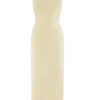 Vestido midi de modal de un solo hombro Anastasia – Limón pálido Vestido midi de modal de un solo hombro Anastasia – Limón pálido