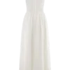 Vestido midi de punto calado Tahlia – Blanco Vestido midi de punto calado Tahlia – Blanco