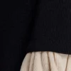 Vestido midi de punto con volantes Amirose – Negro Vestido midi de punto con volantes Amirose – Negro