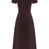 Vestido midi de punto de manga corta Pearson – Chocolate Vestido midi de punto de manga corta Pearson – Chocolate