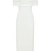 Vestido midi de punto de mezcla de cachemira Zandie – Marfil Vestido midi de punto de mezcla de cachemira Zandie – Marfil
