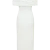 Vestido midi de punto de mezcla de cachemira Zandie – Marfil Vestido midi de punto de mezcla de cachemira Zandie – Marfil