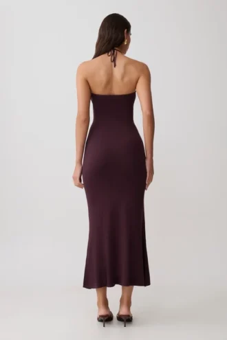 Vestido midi de punto Dimitri – Chocolate