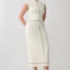 Vestido midi de punto Malone Bandage – Marfil Vestido midi de punto Malone Bandage – Marfil