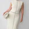 Vestido midi de punto Malone Bandage – Marfil Vestido midi de punto Malone Bandage – Marfil