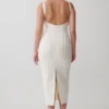 Vestido midi de punto vendaje Gia – Marfil Vestido midi de punto vendaje Gia – Marfil