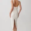 Vestido midi de punto vendaje Gia – Marfil Vestido midi de punto vendaje Gia – Marfil