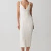 Vestido midi de punto vendaje Gia – Marfil Vestido midi de punto vendaje Gia – Marfil